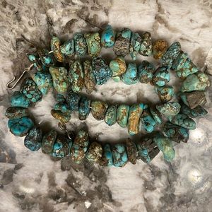 Antique genuine turquoise necklace
